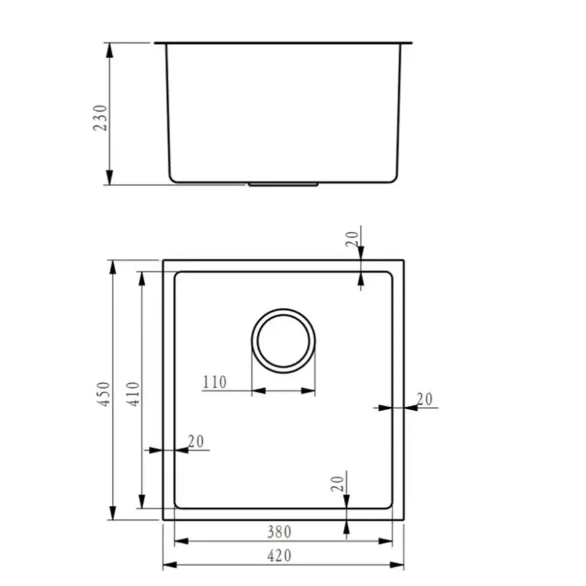 Fidelis FSD-22622HC Honeycomb Stainless Steel Sink - view 2